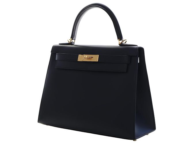 Hermès Black Sombrero Kelly II Sellier 28 - vista 8