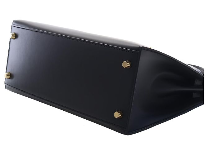 Hermès Black Sombrero Kelly II Sellier 28 - vista 9