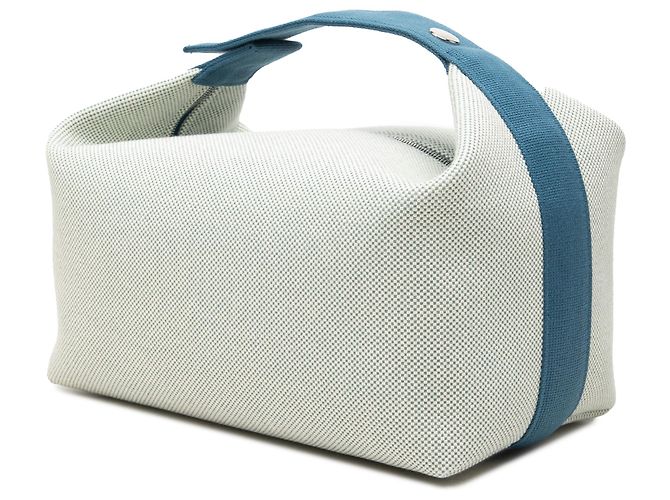 Hermès Blue Large Toile Bride A Brac Cabriole Case - vista 2