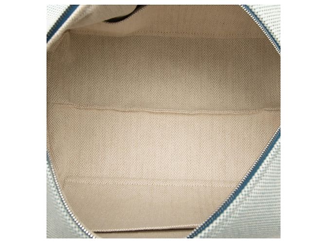 Hermès Blue Large Toile Bride A Brac Cabriole Case - vista 4
