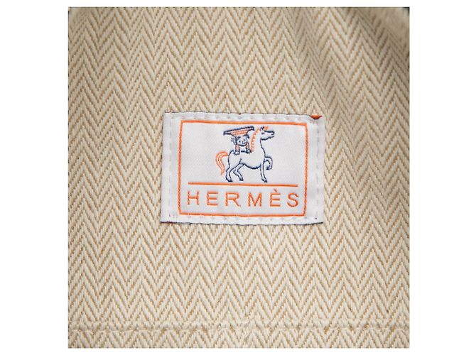 Hermès Blue Large Toile Bride A Brac Cabriole Case - vista 5