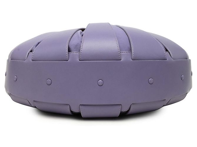 Bottega Veneta Borsa The Shell Medium in pelle di vitello viola - vista 3