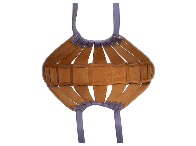 Bottega Veneta Borsa The Shell Medium in pelle di vitello viola - vista 4