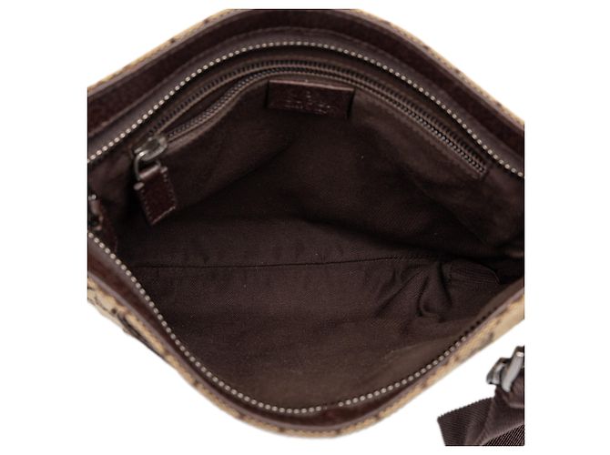 Borsa a tracolla Gucci in tela GG beige - vista 4