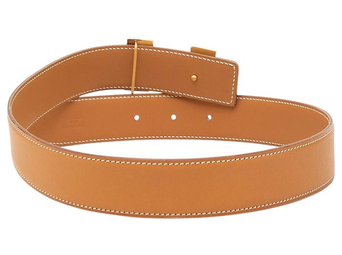 Hermès Constance H Wendelgürtel aus braunem Box Calf Leder - Ansicht 3