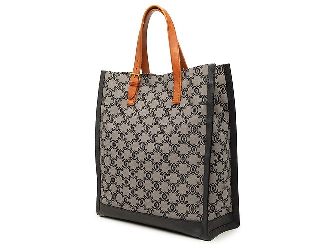 Céline Tote Verticale Celine Gray Macadam Canvas - vista 2