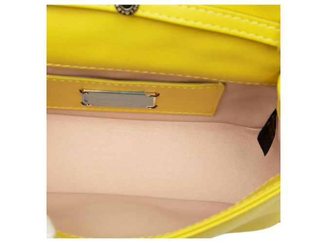 Bulgari Borsa a tracolla Bvlgari Serpenti Cabochon in pelle gialla con catena - vista 4