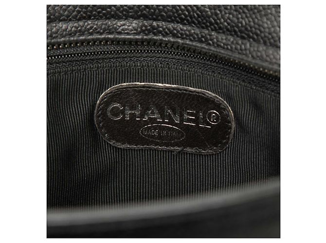 Borsa Tote Chanel Black Triple CC Caviar - vista 5