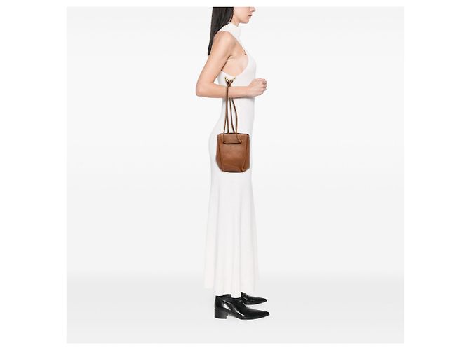 Pouch Hermès Vespa in pelle Courchevel marrone - vista 7
