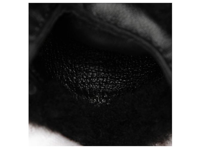Hermès Rodeo Robeo Plush Charm PM in pelle di agnello Milo nera e lana merino - vista 4