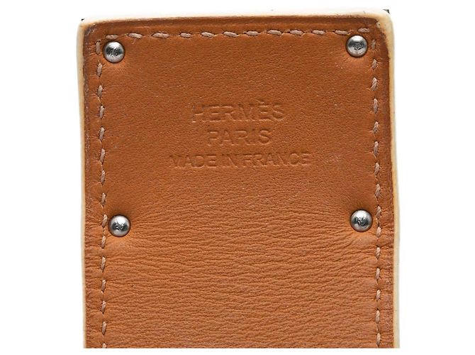 Bracciale rigido Kelly Dog Hermès in Epsom bianco e palladio - vista 4