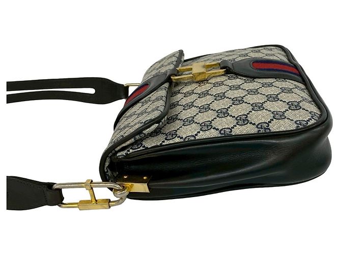 Gucci Beige GG Supreme Web Crossbody - vista 5