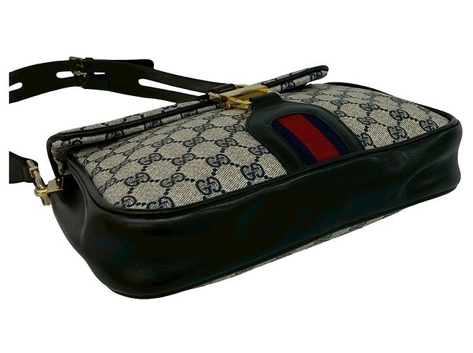 Gucci Beige GG Supreme Web Crossbody - vista 7