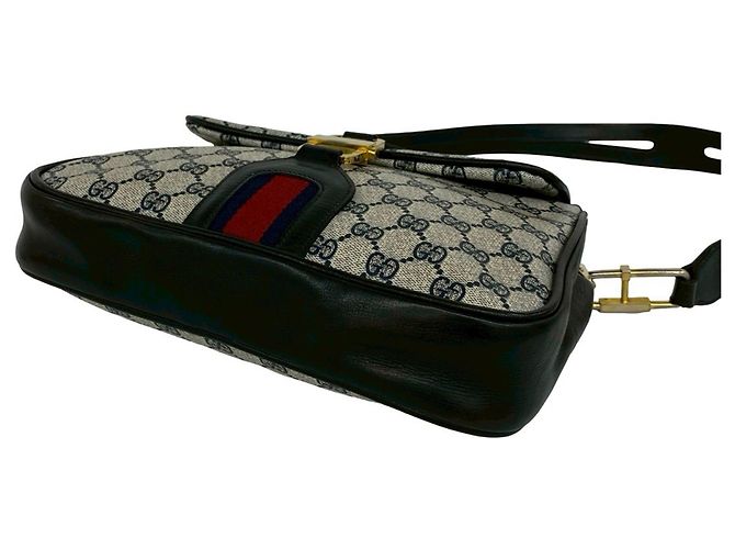 Gucci Beige GG Supreme Web Crossbody - vista 8