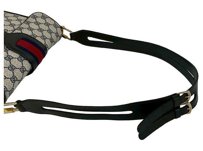 Gucci Beige GG Supreme Web Crossbody - vista 9
