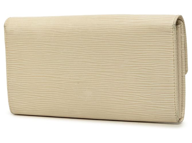 Cartera larga Louis Vuitton Sarah de cuero Epi blanco - vista 2