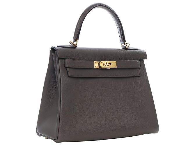 Hermès Gray Togo Kelly II Retourne 28 - vista 10