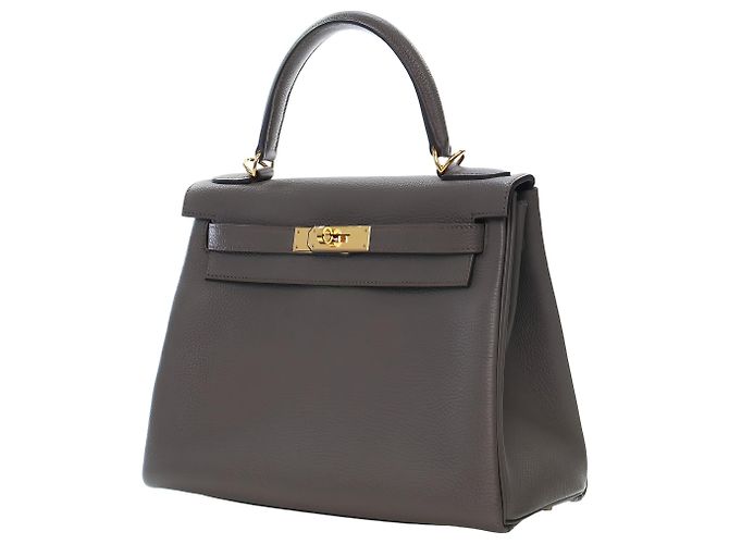 Hermès Gray Togo Kelly II Retourne 28 - vista 11