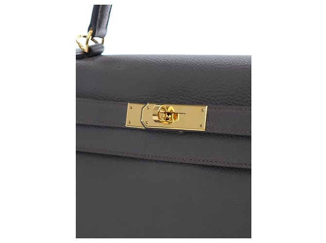 Hermès Gray Togo Kelly II Retourne 28 - vista 13