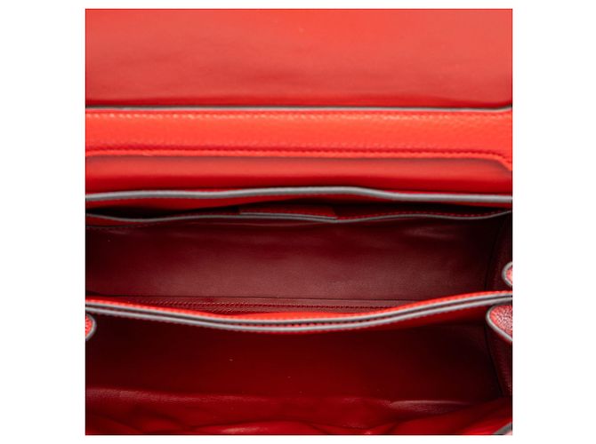 Salvatore Ferragamo Borsa a mano Ferragamo Margot Large Gancini in vitello rosso - vista 4
