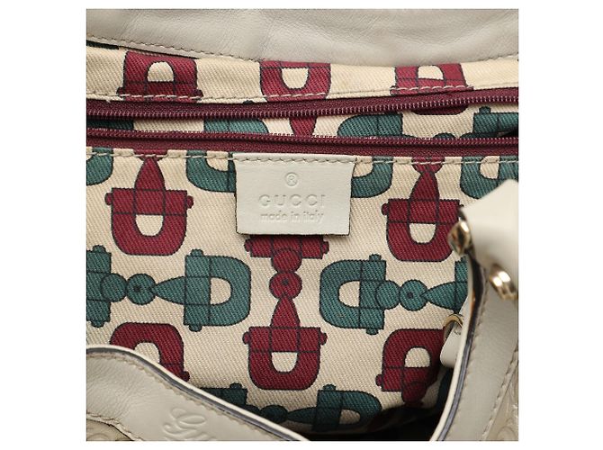 Borsa a tracolla Gucci White Guccissima Abbey D Ring - vista 5