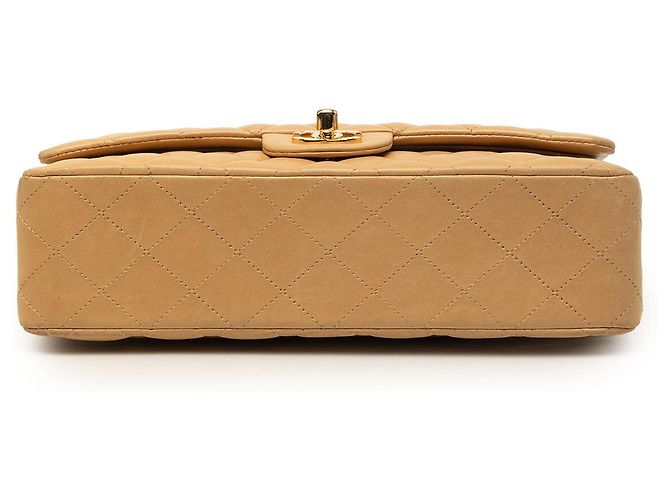 Chanel Beige Medium Classic Lambskin Double Flap - Ansicht 3