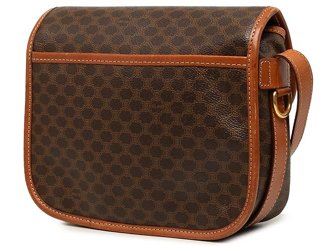 Céline Borsa a tracolla Celine Brown Macadam Coated Canvas - vista 2