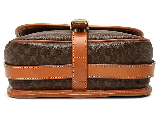 Céline Borsa a tracolla Celine Brown Macadam Coated Canvas - vista 3