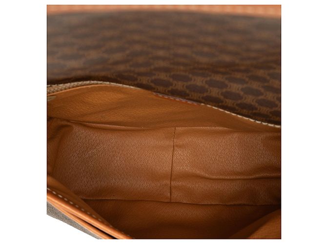 Céline Borsa a tracolla Celine Brown Macadam Coated Canvas - vista 4