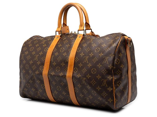 Louis Vuitton Brown Monogram Keepall Bandouliere 45 - vista 2