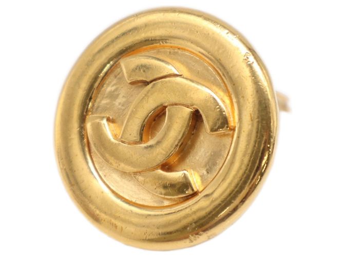 Orecchini a clip Chanel Gold CC placcati oro - vista 5