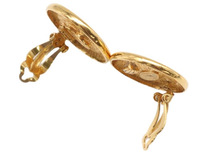 Orecchini a clip Chanel Gold CC placcati oro - vista 6