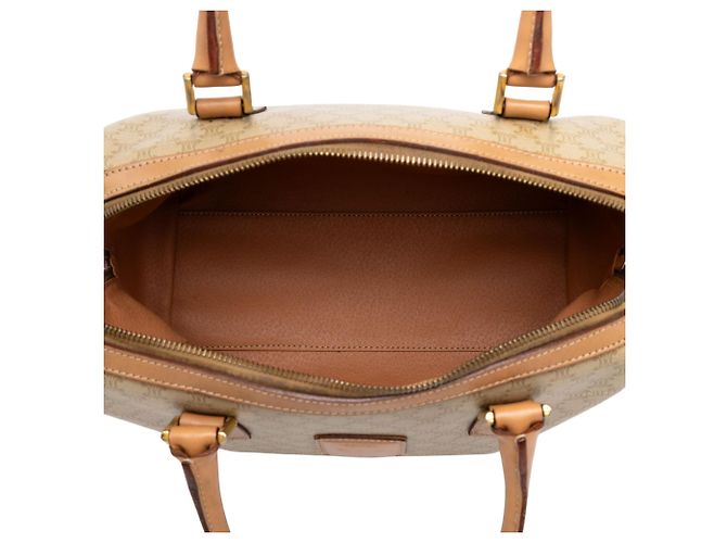 Céline Borsa Boston Celine Beige Macadam in tela rivestita - vista 4