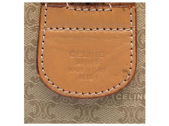 Céline Borsa Boston Celine Beige Macadam in tela rivestita - vista 5