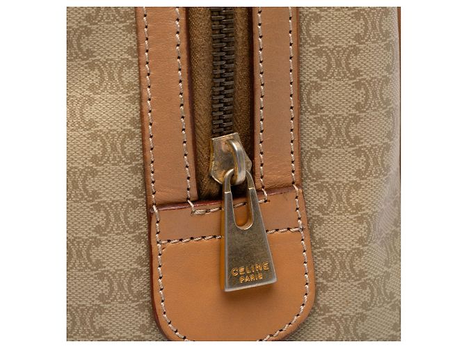 Céline Borsa Boston Celine Beige Macadam in tela rivestita - vista 6