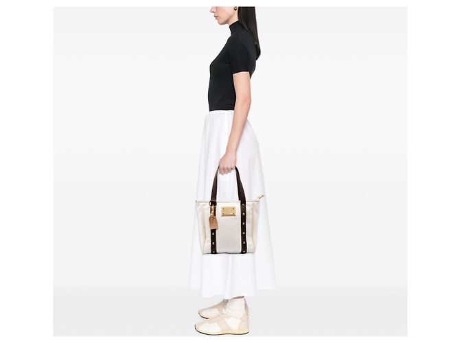 Louis Vuitton White Antigua Cabas MM - vista 8