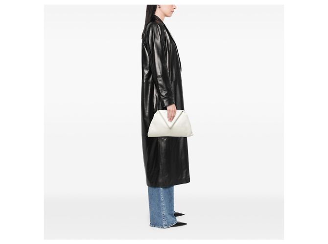 Clutch angular BV Trine de piel blanca Bottega Veneta - vista 5