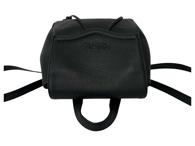 Autre Marque Zaino Saint Laurent in pelle nera - vista 9