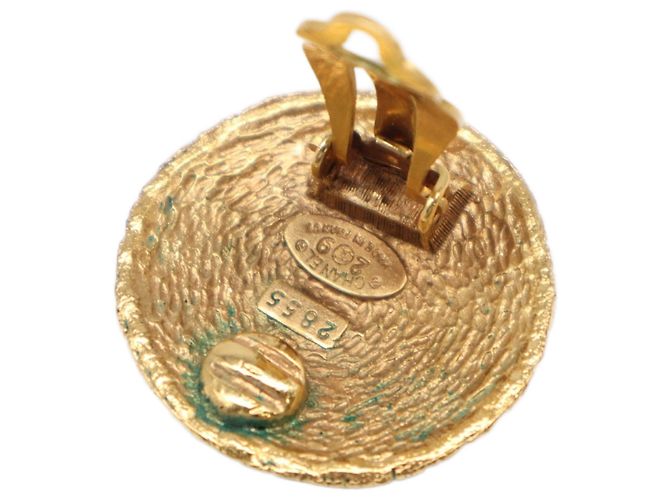 Orecchini a clip rotondi intrecciati Chanel Gold CC placcati oro - vista 5