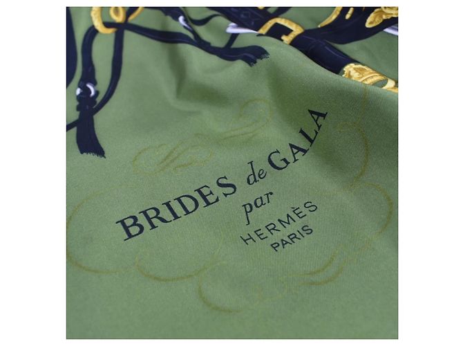 Hermès Blusa Brides de Gala Seda y Algodón Verde Negro - vista 7