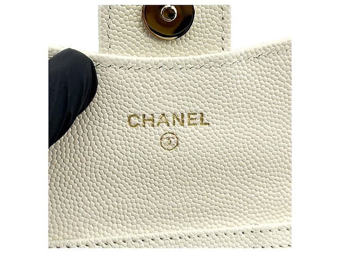 Portacarte Chanel Classic Zip Around on Chain Quilted Caviar Mini - vista 6