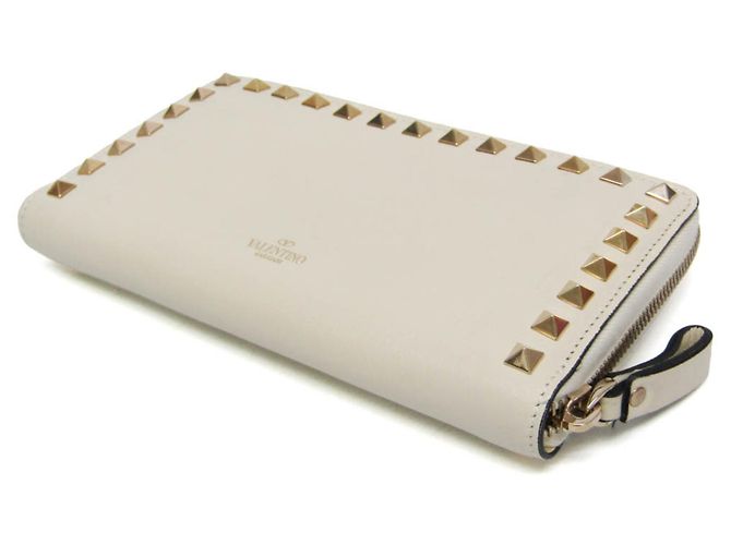 Valentino Garavani Rockstud Zip Around Leather Medium - vista 2
