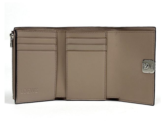 Cartera tri-fold Loewe en piel Grayish - vista 9
