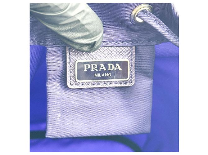 Pochette a secchiello Prada in Tessuto con coulisse Small - vista 6