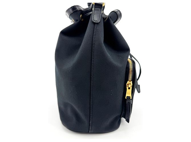 Prada Duet Drawstring Bucket Tessuto Small - vista 4