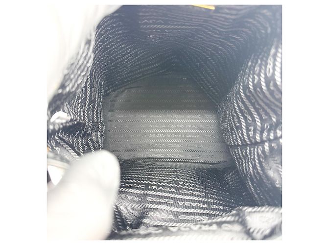 Prada Duet Drawstring Bucket Tessuto Small - vista 5