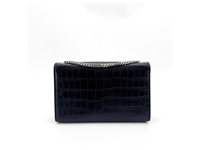 Autre Marque Saint Laurent Classic Monogram Tassel Crocodile Embossed Leather Medium - vista 2