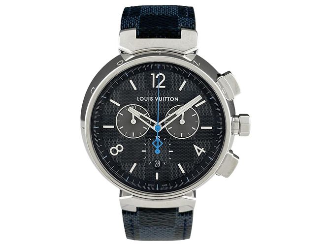 Orologio da uomo Louis Vuitton Tambour GM Damier Graphite QA094Z - vista 2