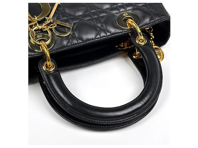 Borsa a mano in pelle Lady Medium Cannage 2-Way Christian Dior - vista 8