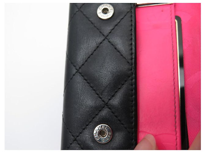 CHANEL MULTICLES CAMBON MATELASSE BLACK LEATHER KEY RING - view 11